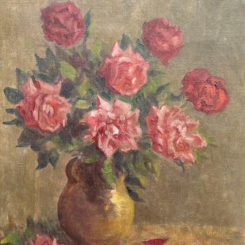 Frédéric Humbert (1857-1937) - Bouquet de Fleurs Roses
