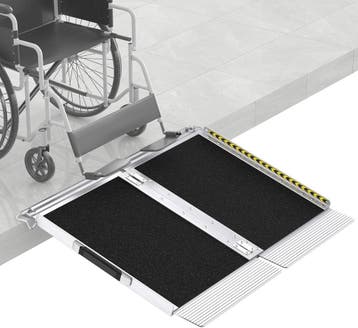 Drempeloprit Antislip | 61cm | 34% Korting, Ophalen of Verzenden, Inklapbaar, Zo goed als nieuw, Duwrolstoel