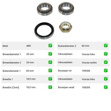 Wiellager Vooras links Ford P100 2.0 (1987-1992), Verzenden, Nieuw, Ford