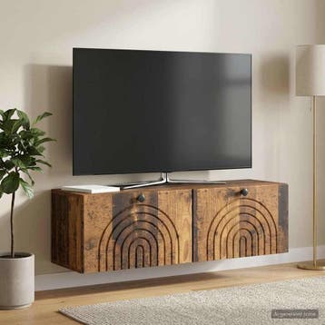 vidaXL Wandbeugel TV-kast Oud hout 98 x 31 x 30 cm Bewerkt, Huis en Inrichting, Kasten | Televisiemeubels, Minder dan 50 cm, Verzenden