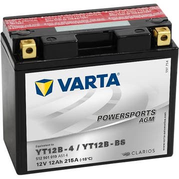 Varta Powersports AGM YT12B-BS accu | 512 901 019 | 12V 12Ah, Ophalen of Verzenden, Nieuw