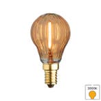 LED lamp geribbeld glas E14 | 0.6 watt | 2000K extra warm, Verzenden, Nieuw, E14 (klein), Overige typen