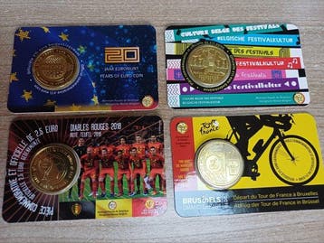 België. 2 1/2 Euro 2018/2023 (4 coincards) (Zonder