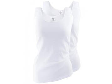 2 stuks dames onderhemd - tanktop - 100% katoen - Wit, Verzenden