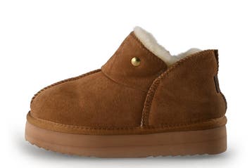 Warmbat Pantoffels in maat 37 Cognac, Overige kleuren, Verzenden, Zo goed als nieuw, Pantoffels of Sloffen