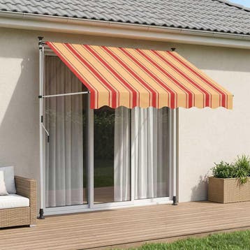 vidaXL Handmatig uitschuifbare luifel Multikleur 400 x 115 x, Tuin en Terras, Zonneschermen, Verzenden, Nieuw