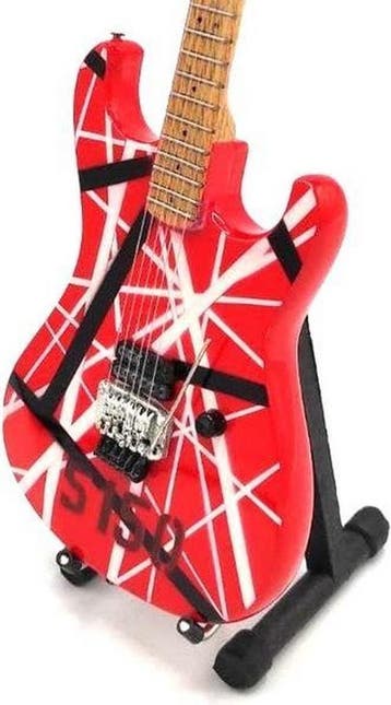 Miniatuur replica Self Build 5150 gitaar - Eddie van Halen, Ophalen of Verzenden, Nieuw, Pop, Beeldje of Miniatuur