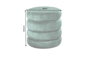 Kruk VOGUE 40cm rond bekleed met opbergruimte fluweel groen, Ophalen of Verzenden, Nieuw