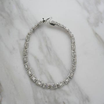 Armband - 18 karaat Witgoud - 6.00ct. tw. Diamant, Nieuw