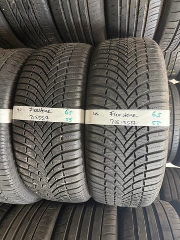 215-55-17 Firestone ALL SEASON 6.5mm Incl Montage 215 55 17, Ophalen, 17 inch, All Season, Band(en)