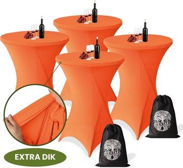 Statafelrok Oranje x 4 – 80-85 x 110 cm inclusief Opbergtas, Verzenden, Nieuw