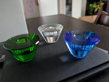 Swarovski - Beeld, Kandelaar set - 3.7 cm - Kristal