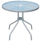 vidaXL Bistrotafel 80x71 cm staal grijs, Tuin en Terras, Tuintafels, Verzenden, Nieuw, Metaal