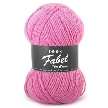 DROPS Fabel Uni Colour - 102 roze - Wol Garen, Ophalen of Verzenden, Nieuw