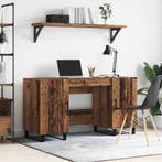 vidaXL Bureau met plank Oud hout 140 x 50 x 75 cm Bewerkt, Verzenden, Nieuw