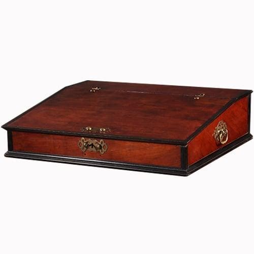 Laat 18e eeuwse Koloniale laptop of lessenaar met messing, Antiek en Kunst, Antiek | Kantoor en Zakelijk, Ophalen of Verzenden