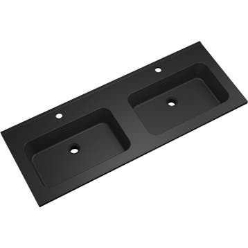 Xellanz Ribbella Wastafel - 120cm - Kunstmarmer - Mat Zwart, Ophalen of Verzenden, Nieuw