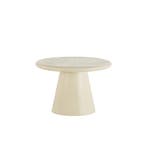 Salontafel Mangohout Rond Maya Microcement 60 Beige cm, Huis en Inrichting, Tafels | Salontafels, Verzenden, Rond, Nieuw, Industriële meubels