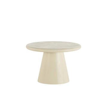 Salontafel Mangohout Rond Maya Microcement 60 Beige cm, Verzenden, Rond, Nieuw, Industriële meubels