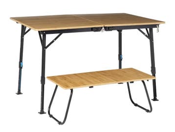Defa Flex 3-in-1 Bamboe uitschuifbare kampeertafel, Nieuw