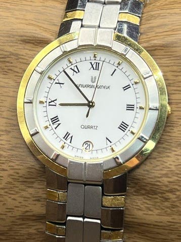 Universal Genève - Two-Tone Dress Watch - 18K Gold Plated, Nieuw