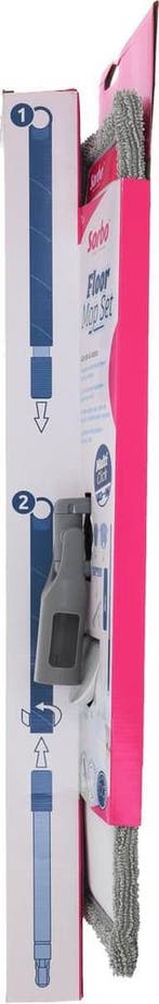 Sorbo Floor Mop Set - RVS Steel - Microvezel Dweil - Steel, Ophalen of Verzenden, Zo goed als nieuw