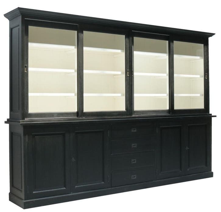 Buffetkast zwart Zwaag XL 300cm, Huis en Inrichting, Kasten | Buffetkasten, Ophalen of Verzenden
