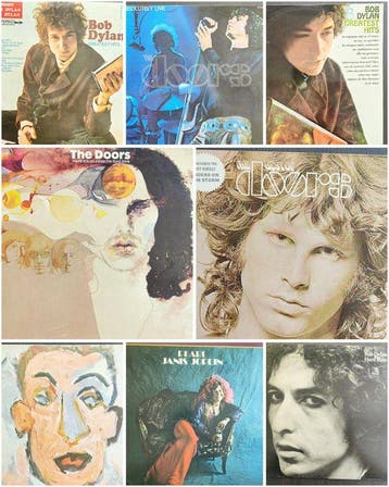 Bob Dylan, The Doors, Janis Joplin, Bob Dylan - 8 Albums -, Nieuw in verpakking