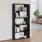 vidaXL Boekenkast Zwart Eiken 80 x 24 x 159 cm Bewerkt hout, Minder dan 50 cm, Verzenden, Nieuw, 150 tot 200 cm