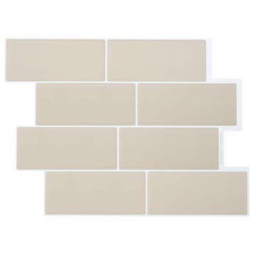 vidaXL Subway Tegel 50 pcs Beige 29 x 21 cm Polyurethaan en, Hobby en Vrije tijd, Verzenden, Nieuw
