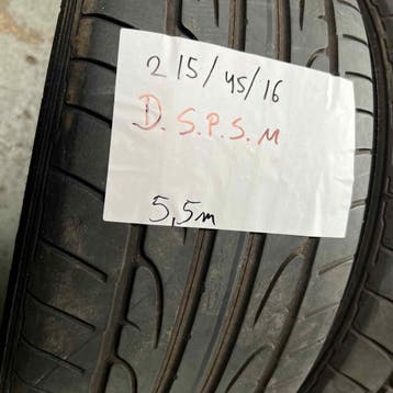 2 x Dunlop SP Sport Maxx 215-45-16 Zomerbanden 5,5mm, 16 inch, Ophalen of Verzenden, Band(en), Personenwagen