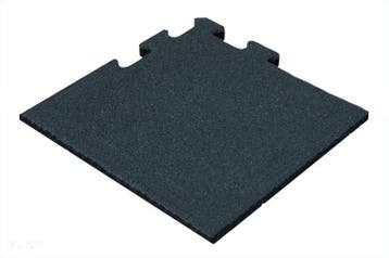 Rubber tegel 50 mm - 50 x 50 cm - Zwart - Puzzelsysteem -, Verzenden, Nieuw