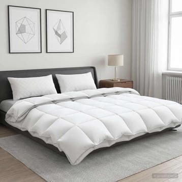 vidaXL Dekbed FULDA 200 x 240 cm 4 seizoenen 310 GSM 90%, Verzenden, Nieuw, Wit