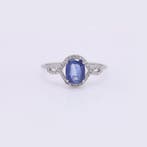 Zonder minimumprijs - Ring Platina - 1.21ct. tw. Saffier -, Nieuw