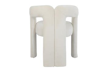 Stoel ARCH crème wit teddyfleece fauteuil - 70010, Ophalen of Verzenden, Nieuw
