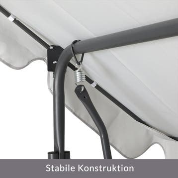 Hollywood Tuinschommel Lichtgrijs met Zonnedak (Stoelen), Tuin en Terras, Verzenden, Nieuw