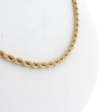 Gouden gedraaide schakelketting, Ophalen of Verzenden, Gebruikt, Goud, Goud