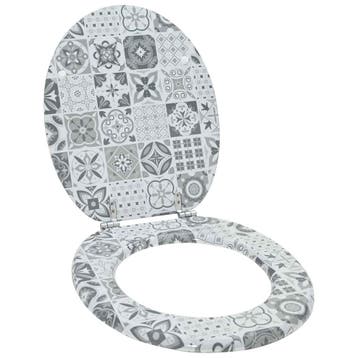 vidaXL Toiletzitting Grijs 44 x 38 cm Bewerkt hout, Verzenden, Nieuw