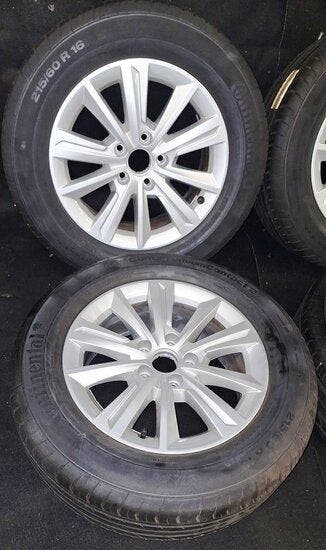 Org. velgenset velg set Touran T-roc Passat 16 Inch Conti, Verzenden, Gebruikt