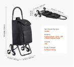 Traploper Boodschappentrolley 36L Opvouwbaar 6 Wielen, Verzenden, Nieuw