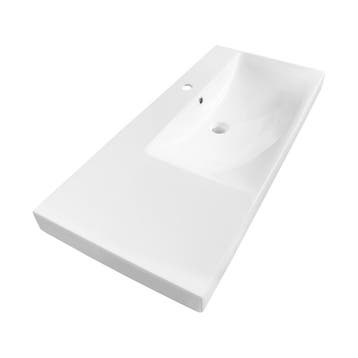 Brauer Aurora Wastafel Asymmetrisch - 100 cm - met 1, Ophalen of Verzenden, Nieuw
