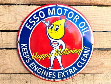 Esso Keeps engines extra clean vintage emaille bord, Verzenden, Nieuw