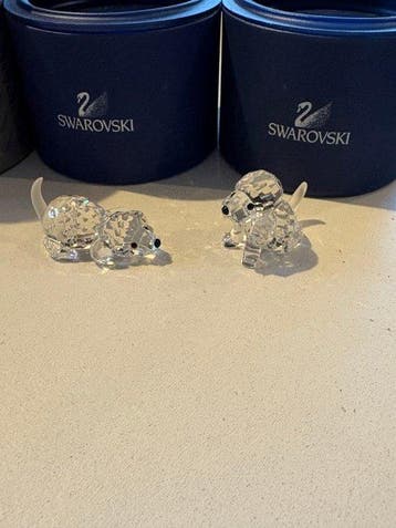 Swarovski - Figuur - 2 hondjes Beagles in doos (2) - Kristal