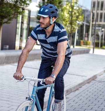 Abus Hyban 2.0 stadsfietshelm - Titan - L, Ophalen of Verzenden, Zo goed als nieuw, Abus