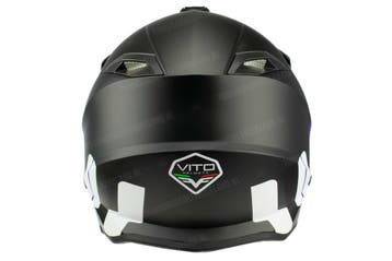 Helm Vito Crosshelm Tivoli mat zwart / blauw wit, Ophalen of Verzenden, Nieuw, Vito