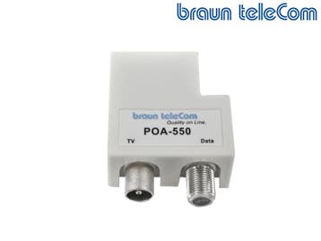 BTV 2 GHz TV/data opdrukverdeler (POA-550)-A - Braun Telecom, Ophalen of Verzenden, Nieuw