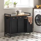 3-Vaks Wasmand met Rek – Uitschuifbare Waszakken en Staal, Huis en Inrichting, Woonaccessoires | Kisten, Verzenden, Nieuw