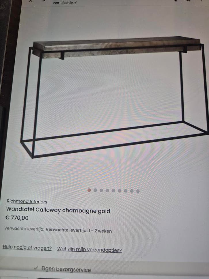 Richmond LUX CONSOLE CALLAWAY KOPER STAAL SITE TABLE, Huis en Inrichting, Tafels | Sidetables, Nieuw, Ophalen