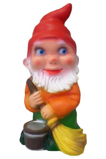 Kleine tuinkabouter met bezem, Verzenden, Nieuw