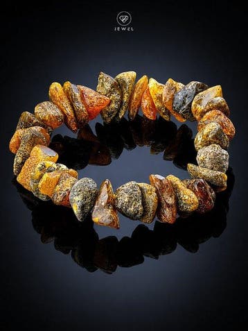Natuurlijke Baltische barnsteen armband – Onverstoorde